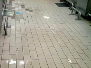 Hospital kitchen floor